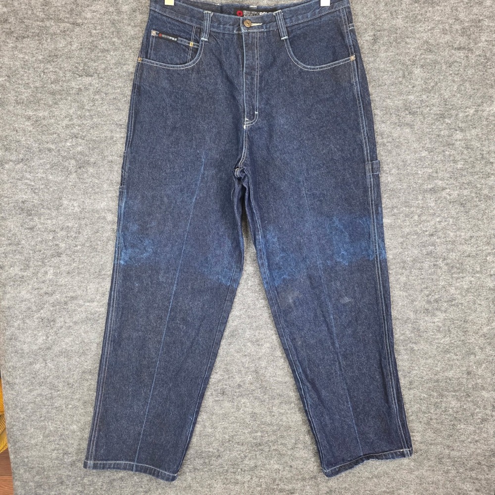 VTG South Pole Jeans Mens 34X32 Blue Denim Carpenter Baggy Skater Y2K Hip‎ Hop